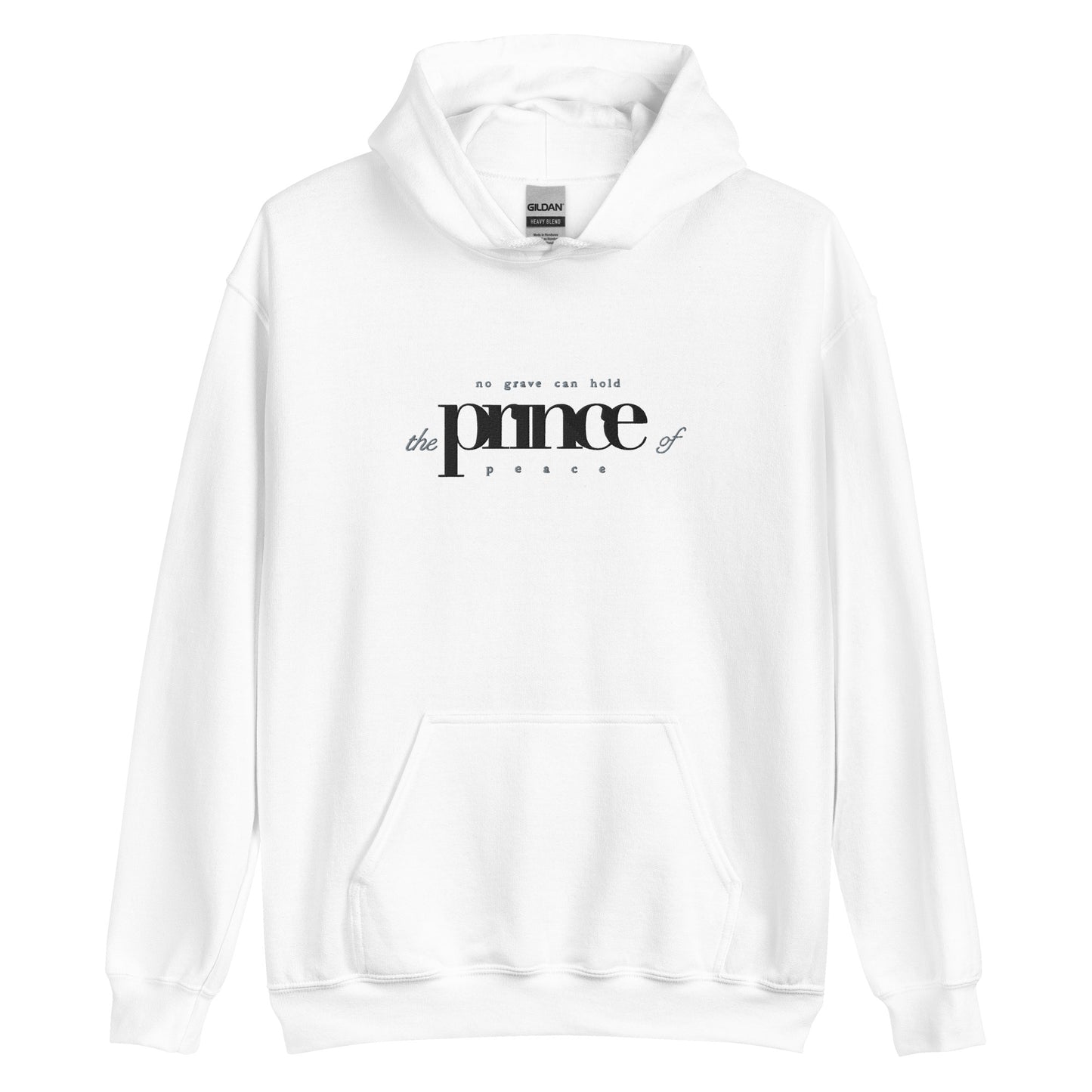 "Prince of Peace" | Unisex Hoodie Embroidered - B&W Version