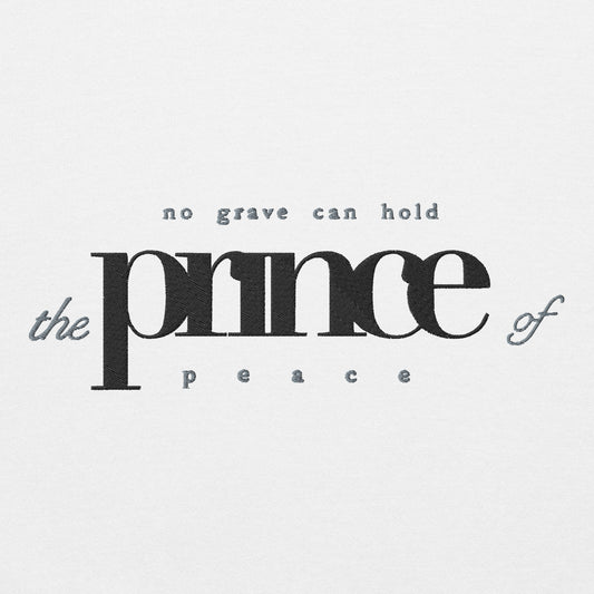 "Prince of Peace" | Unisex Hoodie Embroidered - B&W Version